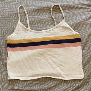 American Eagle striped cropped cami tank